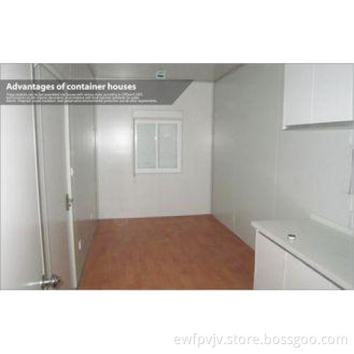 Portable prefab 20ft container house with bedroom and toile